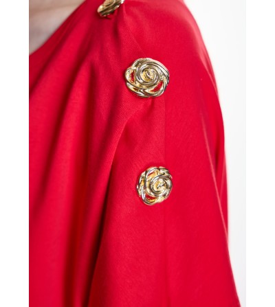 Camiseta botones roja Alba Conde portada