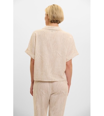 Camisa cebra beige portada