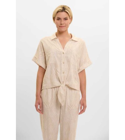 Camisa cebra beige portada