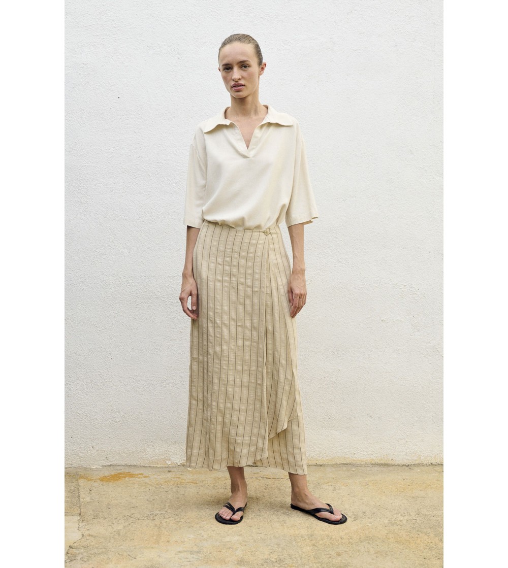 Falda pareo larga beige Sita Murt