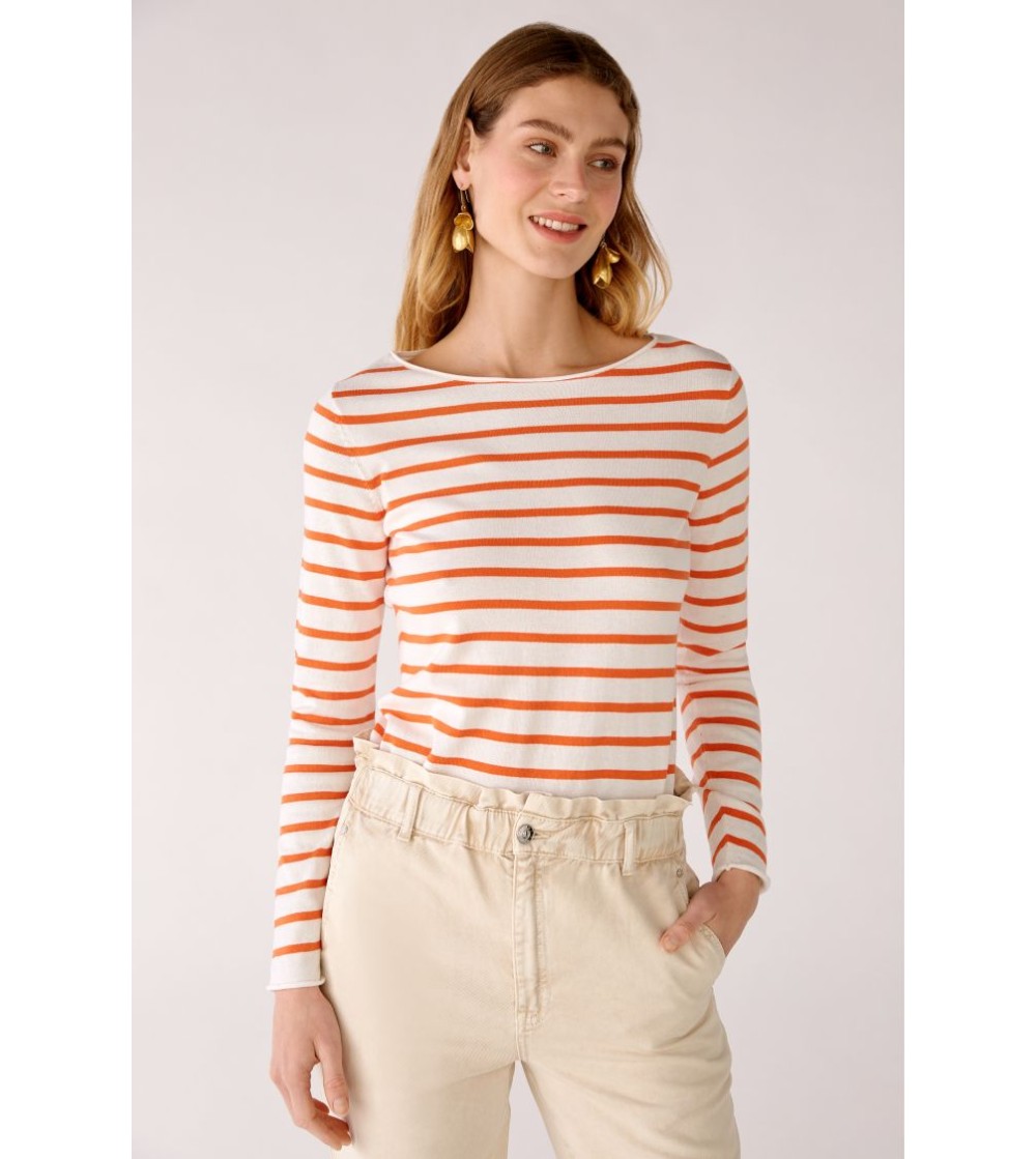 Jersey rayas fino naranja Oui portada
