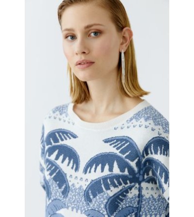 Jersey palmeras azul Oui magazine