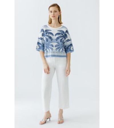 Jersey palmeras azul Oui magazine