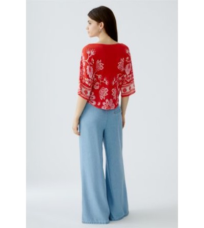 Jersey fino estampado rojo Oui portada