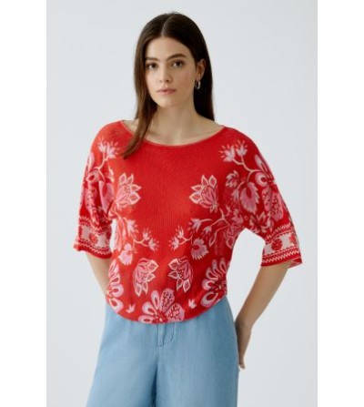 Jersey fino estampado rojo Oui portada