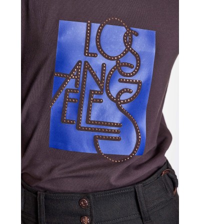 Camiseta Los Ángeles marrón AC by Alba Conde portada