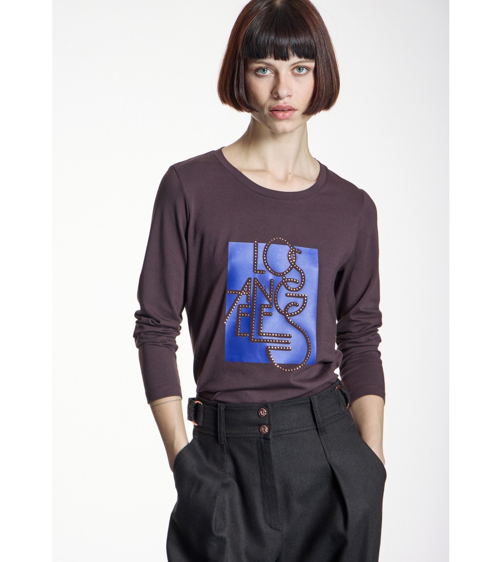 Camiseta Los Ángeles marrón AC by Alba Conde portada