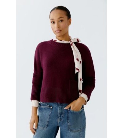 Jersey c bolsillo granate Oui portada