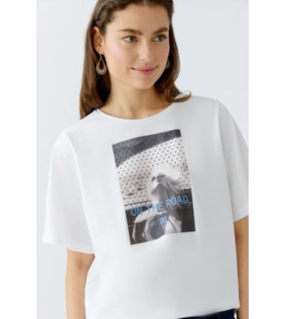 Camiseta On the Road blanca Oui portada