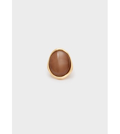 Anillo grande marrón portada