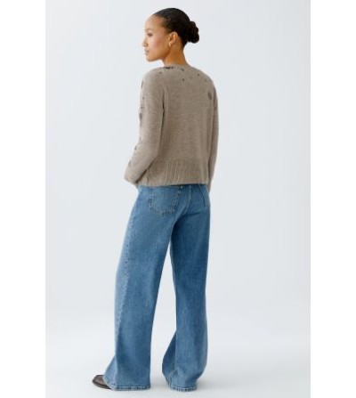 Jersey lentejuelas beige Oui portada