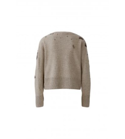 Jersey lentejuelas beige Oui portada