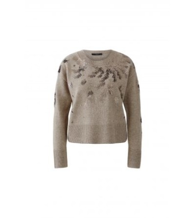 Jersey lentejuelas beige Oui portada