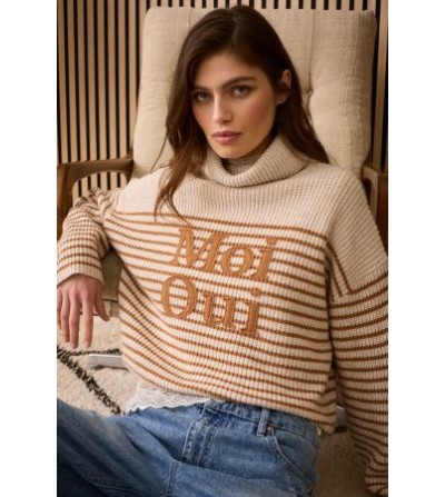 Jersey rayas cv beige Oui portada