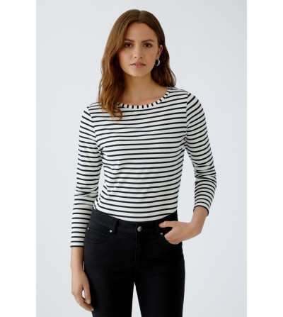 Camiseta rayas negras Oui portada