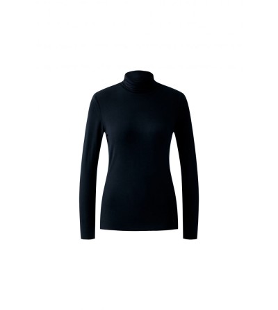 Camiseta cuello vuelto negra Oui portada