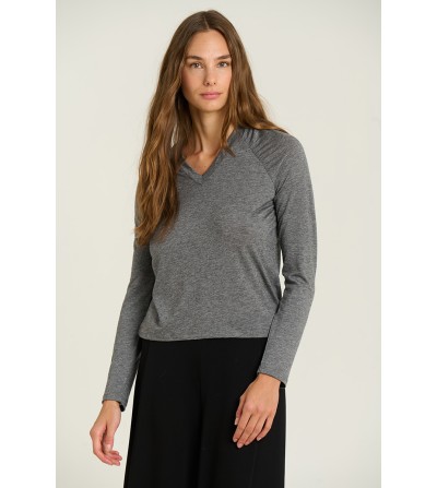 Camiseta cuello pico gris Sita Murt portada