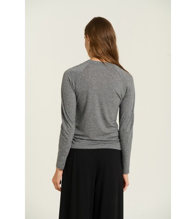 Camiseta cuello pico gris Sita Murt portada