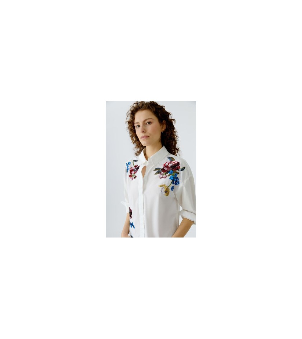 Camisa pallets blanca Oui pose
