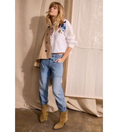 Camisa pallets blanca Oui pose