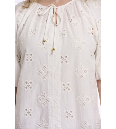 Vestido troquelado crudo portada