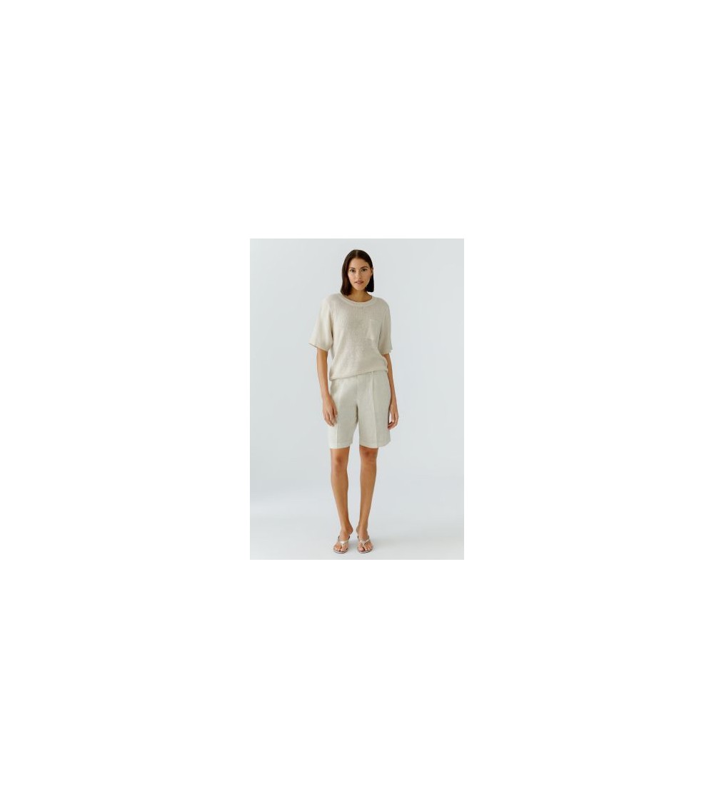 Bermuda pinza beige Oui portada