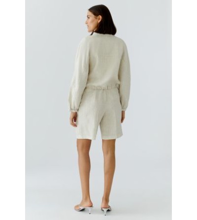 Cazadora lino beige Oui portada