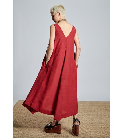 Vestido largo terracota AC by Alba Conde portada