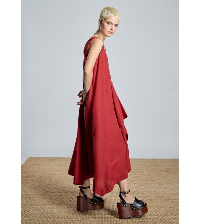 Vestido largo terracota AC by Alba Conde portada