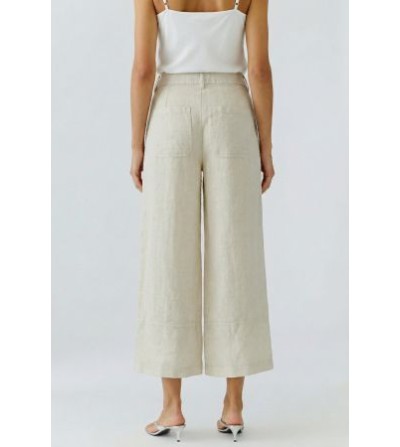 Pantalones lino beige Oui portada