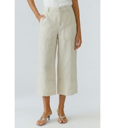 Pantalones lino beige Oui portada