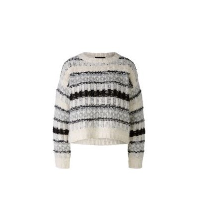 Jersey grecas beige y negro Oui portada