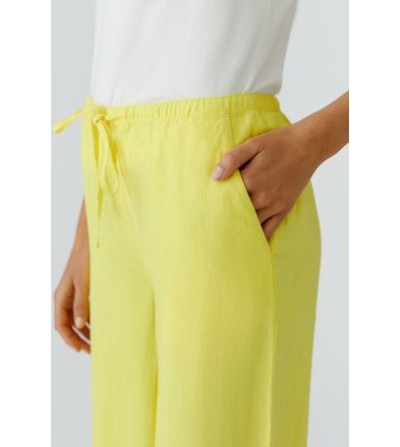 Pantalones lino amarillo Oui portada