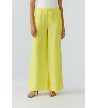Pantalones lino amarillo Oui portada