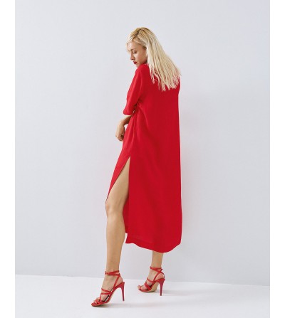 Vestido largo rojo portada