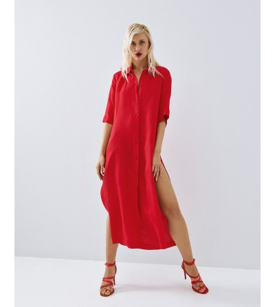 Vestido largo rojo portada