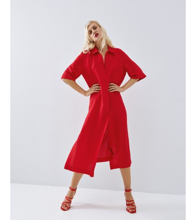 Vestido largo rojo portada