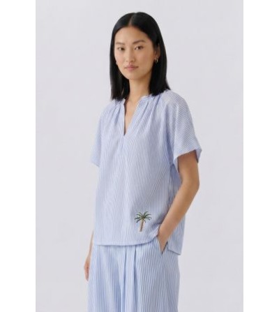 Blusa rayas palmera Oui portada