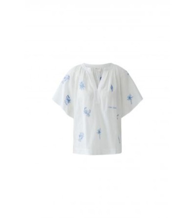 Blusa palmeras blanca Oui magazine