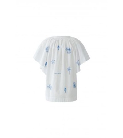 Blusa palmeras blanca Oui magazine