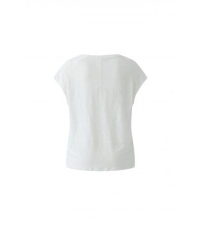 Camiseta pico lino blanca Oui portada