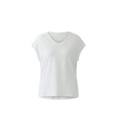 Camiseta pico lino blanca Oui portada