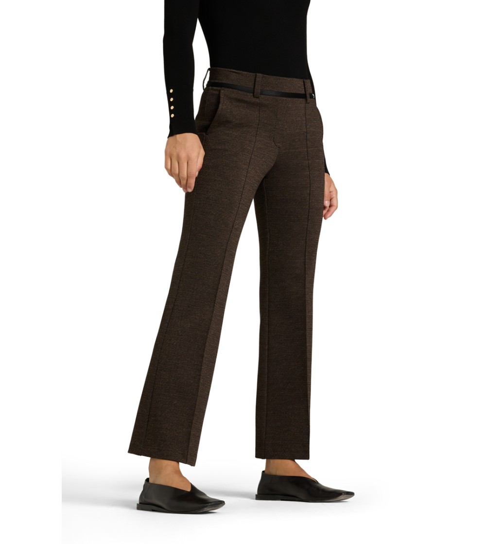 Pantalones CAMBIO Francoise cropped marrón portada
