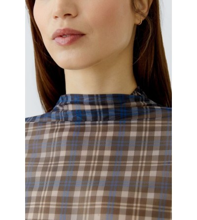 Camiseta tul cuadros azul Oui portada