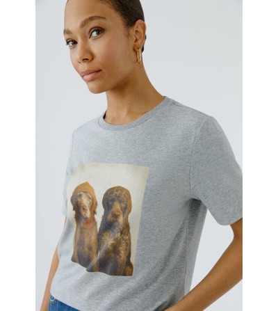 Camiseta perros gris Oui portada