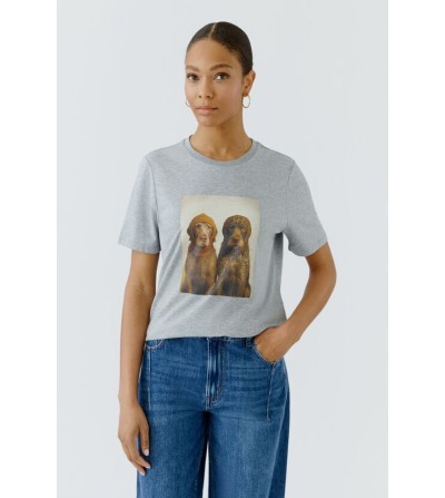 Camiseta perros gris Oui portada