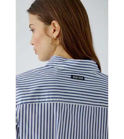 Camisa rayas azul Oui portada