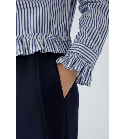Camisa rayas azul Oui portada