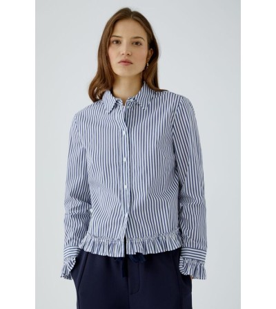 Camisa rayas azul Oui portada