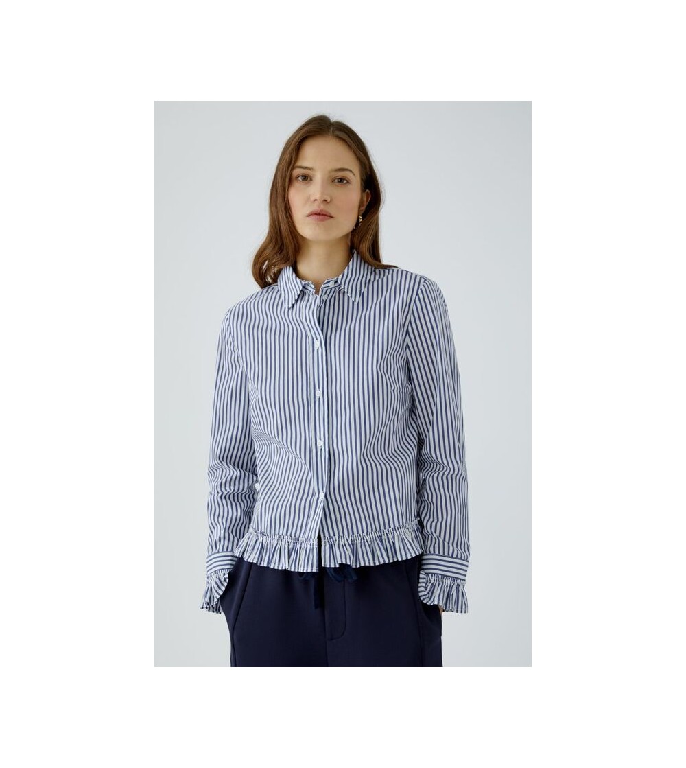 Camisa rayas azul Oui portada